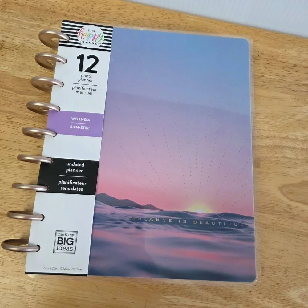 NWT The Happy Planner - Wellness, undated, 12-month Planner